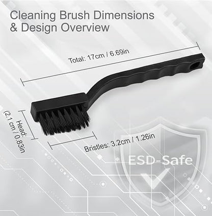 Anti-Static ESD Cleaning Brush Kit with a Zipper Pouch for Storage - Keyboard, Circuit Boards, Electronic Devices Tool Set - 10 PCS - size: Circuit Board Precision Cleaning Kit