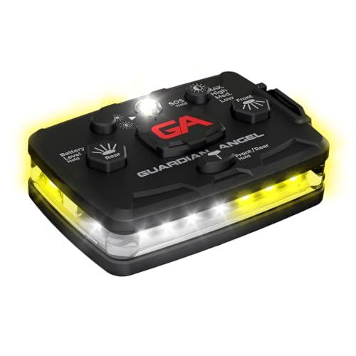 Guardian Angel Elite Safety Light - White/Yellow Front & White/Yellow Rear - color: WhiteYellow/WhiteYellow, size: 1-Pack