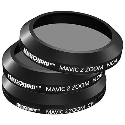 Deco Gear 3-Piece Filter Kit (CPL+ND4+ND8) for Camera on The DJI Mavic 2 Zoom Drone