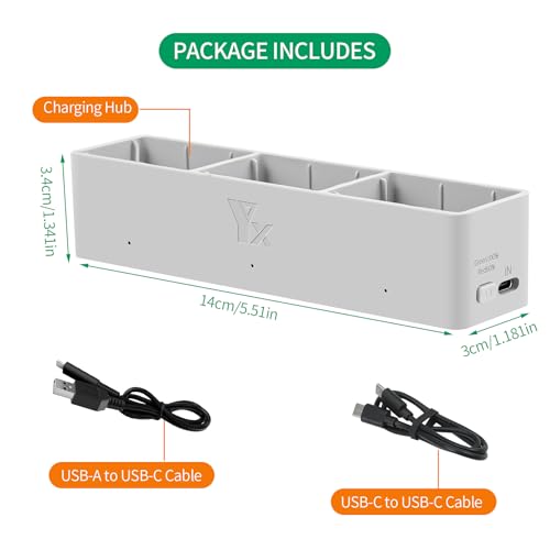 Battery Charger Hub with Storage Charge for DJI Avata 2 Drone