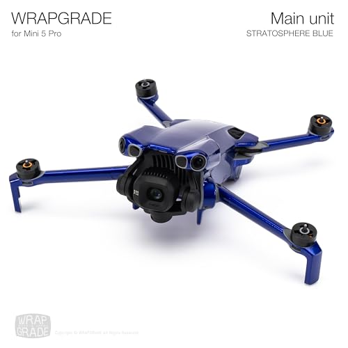 WRAPGRADE Skin Stickers Compatible with DJI Mini 5 Pro (Stratosphere Blue) - color: Stratosphere Blue