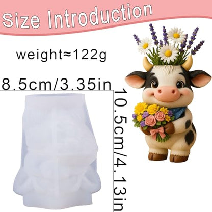 Highland Cow Resin Molds, 3D Animal Candle Molds Silicone for Epoxy Resin - color: Cow Resin Mold