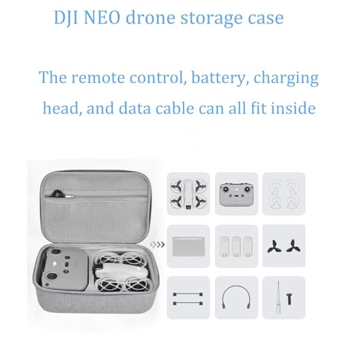 durable hard dji neo case, shockproof dji neo drone case for DJI drone combo, RC-N3 remote controller, batteries and other accessories