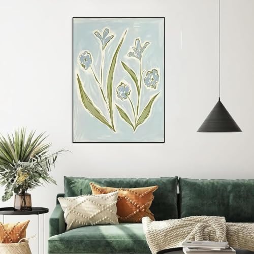 2 Pack Cute Flower Paint by Numbers Kit for Adults Beginner (Without Frame) - color: YH05014