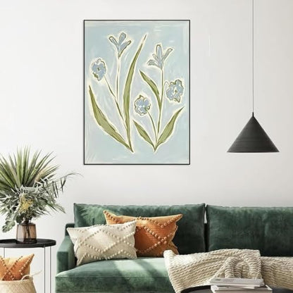 2 Pack Cute Flower Paint by Numbers Kit for Adults Beginner (Without Frame) - color: YH05014