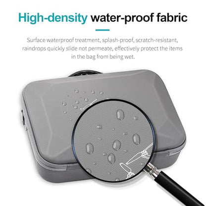 Hard Carrying Case for Dji Mini 4 Pro (with RC2 Controller), Gray Waterproof PU Portable Shoulder Bag and Handbag 2 in 1