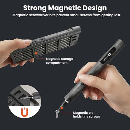 3.7V Electric Screwdriver 52in1 Precision Kit for Phone Laptop - color: 52-in-1-grey
