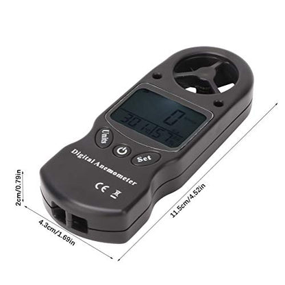 Qqmora TL300 Mini Digital Anemometer Hygrometer for Outdoor Activities, Digital Wind Speed Anemometer Beaufort Scale Measurement