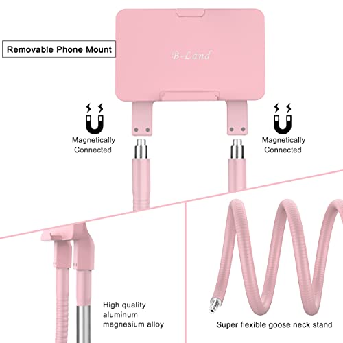 B-Land Cell Phone Holder, Universal Lazy Bracket DIY Mobile Phone Stand - color: Pink