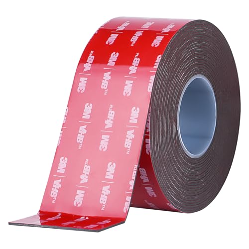 Double Sided Adhesive Tape Heavy Duty, Waterproof mounting Foam Tape, 16.5ft Length, 1.57in Width, High Temperature Resistant Adhesive Tape for car, Household, Office or Parties, LED Strips - size: 1.57in x 16.5ft
