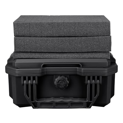 Eylar 11.8" Intact Series Compact Hard Camera Case, Lightweight and Durable Stacker Design with Foam (Black) - color: Black