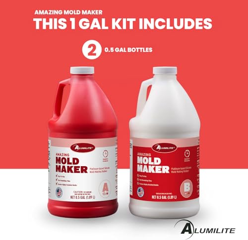 Alumilite Amazing Mold Maker Silicone Rubber 1 Gallon, 30-Min Demold - size: 1 gal.
