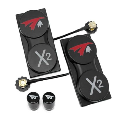 TrueRC X²-AIR 5.8GHz MK II Antenna Combo Kit w/Singularity Antennas - LHCP - 0.75 - Black