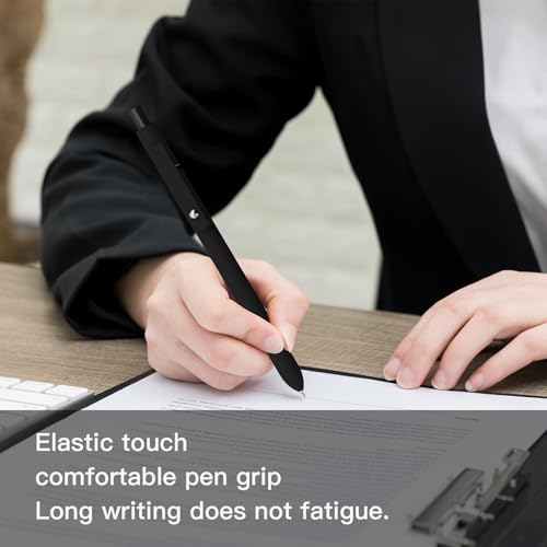Retractable Gel Pens,0.5mm Fine Point Pen Smooth Writing japanese gel pen, quick drying black ink,High-End Series Ballpoint,Gifts for Women and Men(10 Pcs Black Ink-Black Gray shaft pens) - color: 10 Pcs black and gray-Black Ink-0.5mm-Style 3