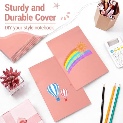 Mimorou 100 Pcs A5 Journals Notebooks Bulk,Flesh Pink,Lined - color: Flesh Pink, style: Lined
