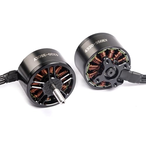 4320 350KV Brushless Motor for 13 Inch FPV Drone, CW Thread, High Torque Long Range Motor for Cinematic & Payload Drones, Compatible with 6S-12S, 19mm Mounting (4pcs)