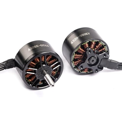 4320 350KV Brushless Motor for 13 Inch FPV Drone, CW Thread, High Torque Long Range Motor for Cinematic & Payload Drones, Compatible with 6S-12S, 19mm Mounting (4pcs)