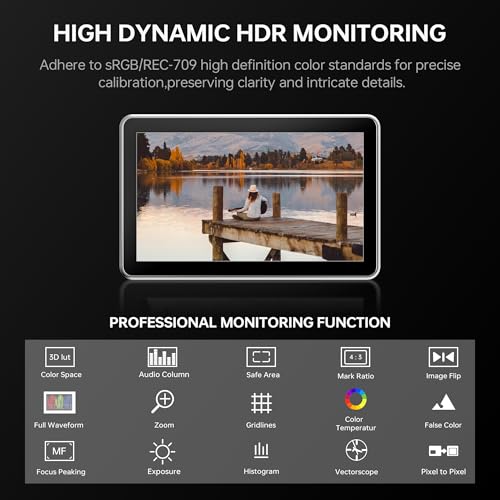 VILTROX DC-X2 6 Inch Touchscreen Camera Field Monitor with Rig Cage