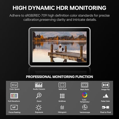 VILTROX DC-X2 6 Inch Touchscreen Camera Field Monitor with Rig Cage