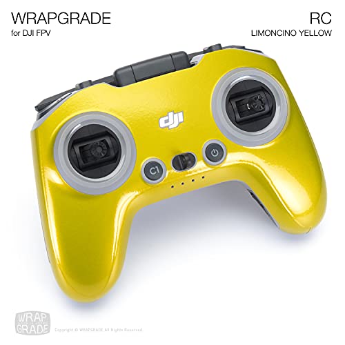 WRAPGRADE Skin Compatible with DJI FPV | Remote Controller (LIMONCINO Yellow) - color: Limoncino Yellow