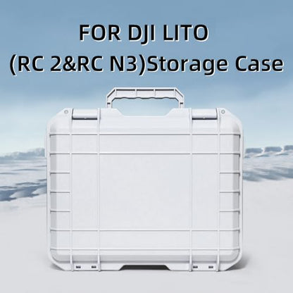 Explosion-Proof Hard-Shell Carrying Case for DJI Lito X1 and Lito 1 Anti-compression Waterproof Anti-scratch Shockproof Impact-resistant ABS Storage Box with Shock-absorbing Lining and Shoulder Strap (White) - color: White
