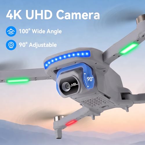 GPS Drone with Camera 4K UHD for Adults Beginner,60 Min Flight,Under 249g,Auto Return,Lightweight and Foldable Drone With Brushless Motor,Follow Me