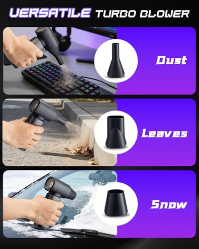 Rechargeable 200000 RPM Electric Air Duster Mini Blower with LED Light