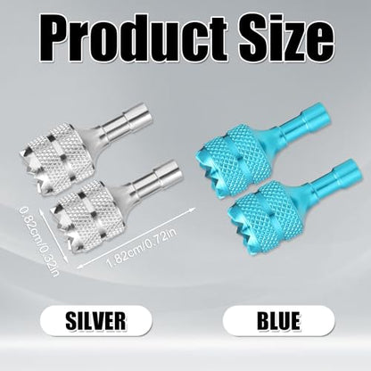 4pcs Mini Joystick Replacement Compatible with DJI Mini 3 Pro - color: Light Blue,silver