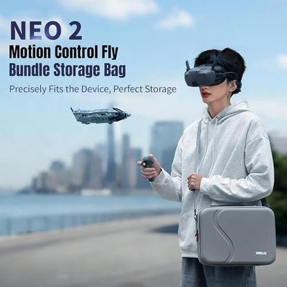 Carrying Bag for DJI NEO 2, Multi-functional Storage Bag, Portable Everything-in-One Pack, Hard Shell Protective Travel Case with Shoulder Strap,