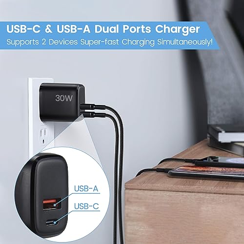 30W PD USB C Fast Charger for DJI Neo, Mini 4K, 4 Pro, Air 3S Drones, Black - color: Black, size: 30w / 6.6ft