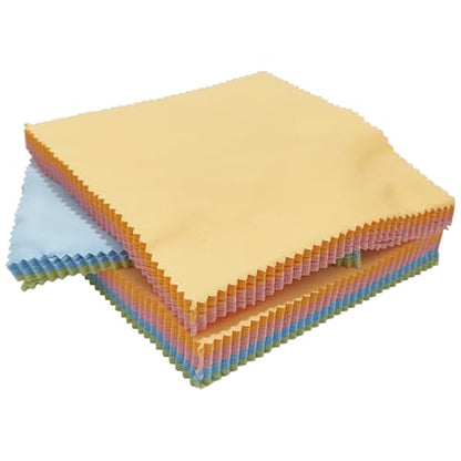 100 Pack Microfiber Cleaning Cloths for Glasses Camera Lenses Mobile Screen Spectacles (5" x 5")