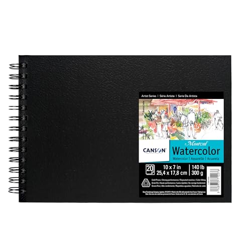 Canson Montval Watercolor Paper Art Book, White, 10x7 in - size: 10"X7"