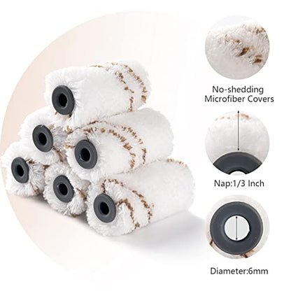 Mister Rui Paint Roller Kit, 9 Pack, 2 Inch Microfiber Paint Roller Covers - size: 2 inch (Pack of 9)
