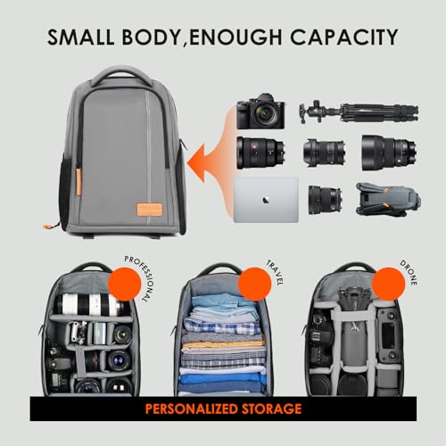 TARION Camera Backpack for Photographers Compact 15L, TB04 Grey - color: Grey