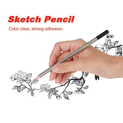 24PCS Drawing Pencils Set Graphite Pencils 2B 4B 6B