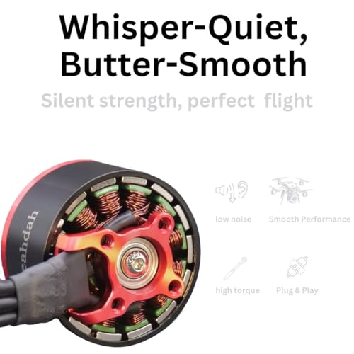 4Pcs Pro 3115-900kv Drone Brushless Motor 4-8s LiPo Kit Spare Part for 8,9,10,13inch Long Range FPV Freestyle Drones,FPV RC Quadcopter Drone Motor,1800W,4819g Thrust - color: RED