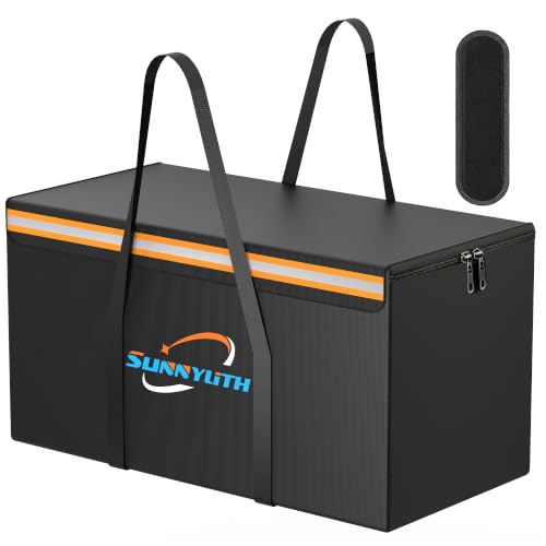 Large Fireproof Document Bags, 24x12x12" Waterproof Storage Firesafe Bag, Large Capacity Waterproof Photo Storage Box with Reflective Strip for Valuables & Passport, Silicone Coating & Zipper Closure