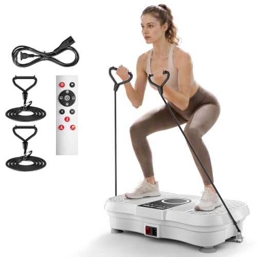 Vibration Plate Exercise Machine Vibrating Shaking Shaker Platform Board - color: White