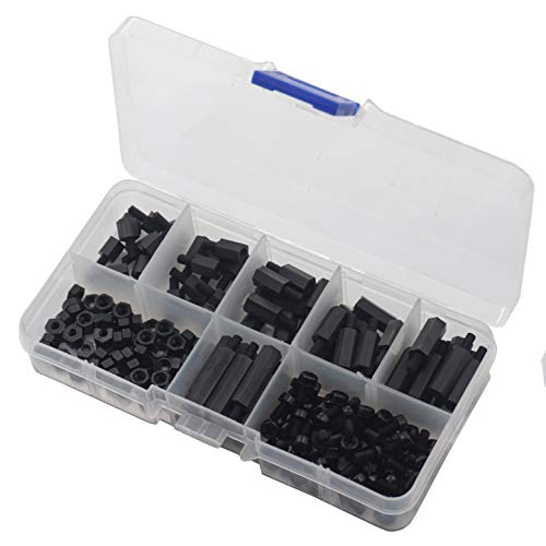 ShareGoo M3 Nylon Standoffs Hex Spacers Screws Bolts Screws Nuts Assorted kit for RC FPV Drone Quadcopter Frame Audunio PCB Board