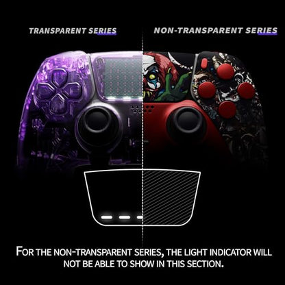 eXtremeRate Full Set Shell with Buttons Touchpad Cover Compatible with ps5 Edge Controller, Scary Party Replacement Decorative Trim Shell Front Back Plates Compatible with ps5 Edge Controller - color: Scary Party