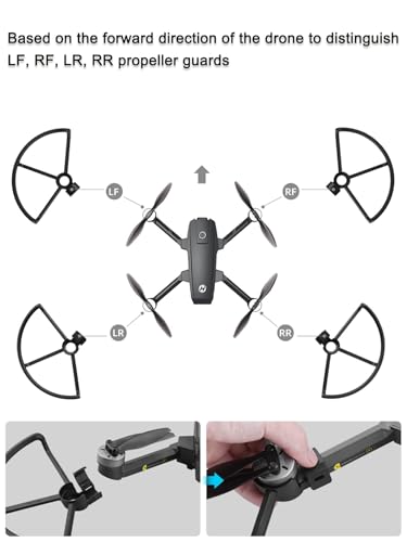 Propeller Guard + Landing Gear for Holy Stone HS720 / HS720E Quick Release Protector Blades Anti-Collision Props Foldable Extended Leg Drone Accessories