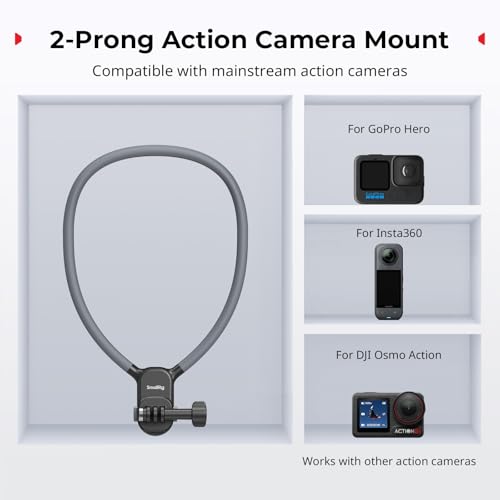 SMALLRIG Magnetic Phone Holder Action Camera Neck Mount with Chest Strap - style: for Phone & Action Camera