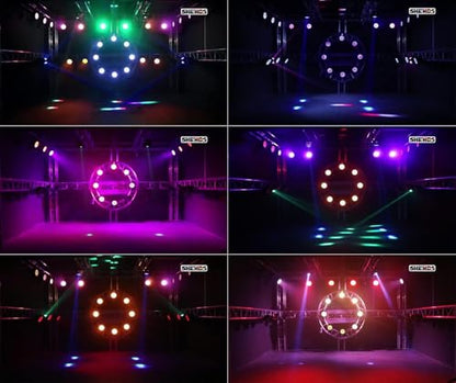 SHEHDS LED Stage Par Lights LED 18X18W DJ Stage Lights 6 Pack - size: 6 Pack