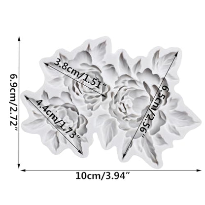 Peony Flower Polymer Clay Molds Peony Flower Leaf Silicone Mold - color: Style I