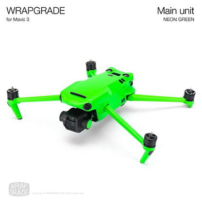 WRAPGRADE Skin Compatible with DJI Mavic 3 Pro (NEON Green) - color: Neon Green / Pro