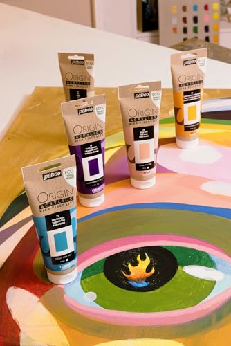 PEBEO Origin Acrylics 120ml Matte Acrylic Paint, Turquoise Blue - color: Turquoise Blue