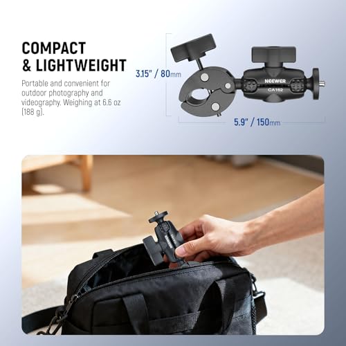 NEEWER Super Clamp Action Camera & Phone Mount with Dual Ball Heads, CA162 - style: CA162