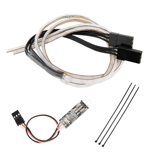 MEUS RACING RC LED Strip Colored Light Strip Flexible Cuttable for TRX4M SCX24 1/24 1/18 RC Crawlers Upgrade (with RGB Dynamic Modes) - color: with RGB Dynamic Modes