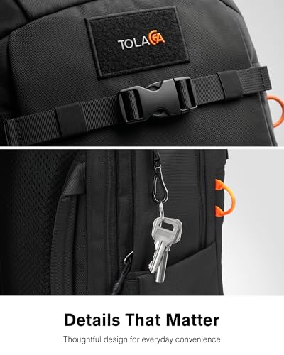 Tolaccea Travel Laptop Backpack 30L Carry On TSA Approved for Commute Trips - color: Black
