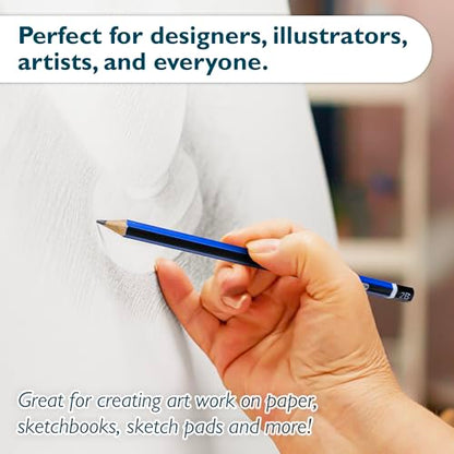 BAZIC PRODUCTS Drawing Sketching Pencils, 8B to HB Graphite, 6 Count - size: 1 Count (Pack of 1)